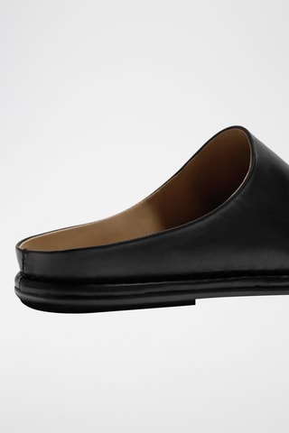 Mules en cuir - Noir