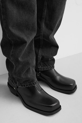 Boots en cuir - Noir