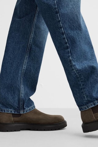 Bottines Chelsea en nubuck - Taupe