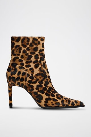 Bottines en nubuck - Beige et noir