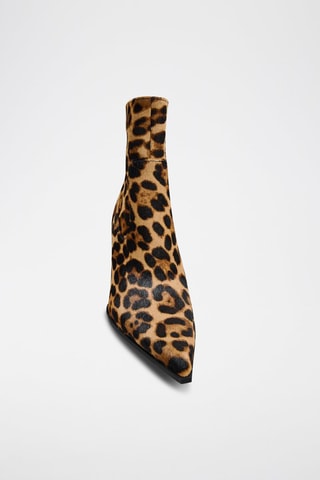 Bottines en nubuck - Beige et noir