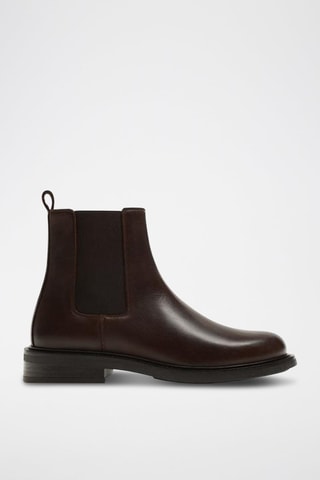 Bottines Chelsea en cuir - Marron