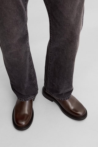 Bottines Chelsea en cuir - Marron