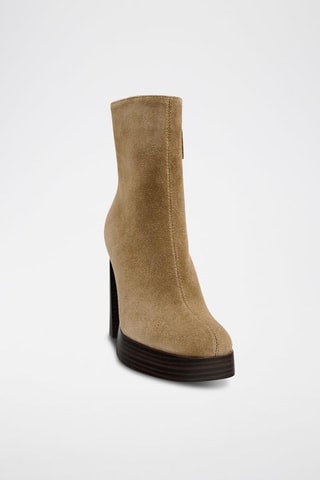 Bottines en nubuck - Marron clair