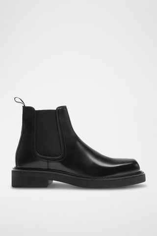 Bottines Chelsea en cuir verni - Noir