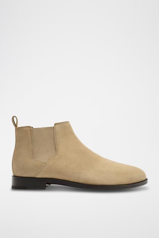 Bottines Chelsea en nubuck - Beige clair