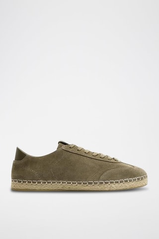 Baskets en nubuck - Kaki