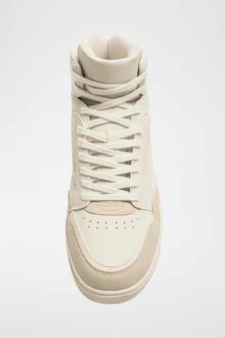 Baskets montantes - Ecru et beige