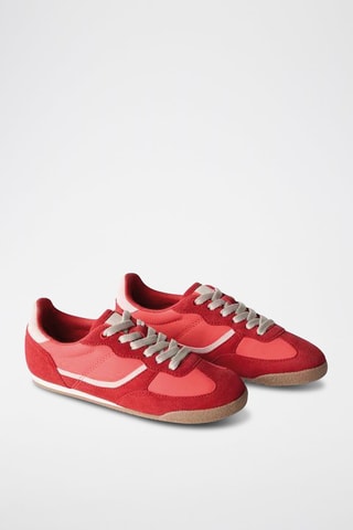 Baskets en nubuck - Rouge