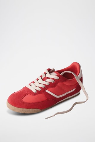 Baskets en nubuck - Rouge