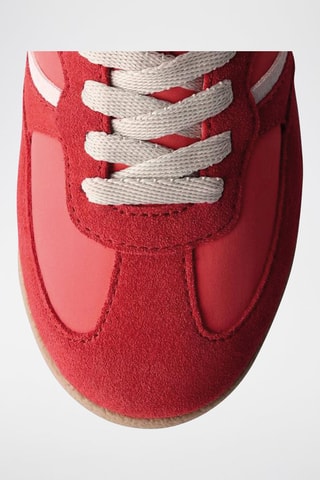 Baskets en nubuck - Rouge