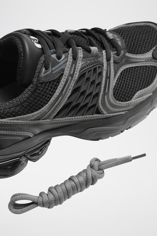 Baskets en cuir - Noir et gris
