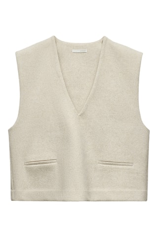 Pull sans manches - Ecru