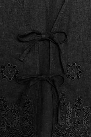 Gilet sans manches en lin - Noir