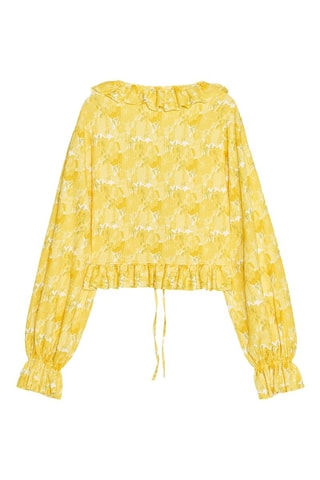 Top volanté - Jaune
