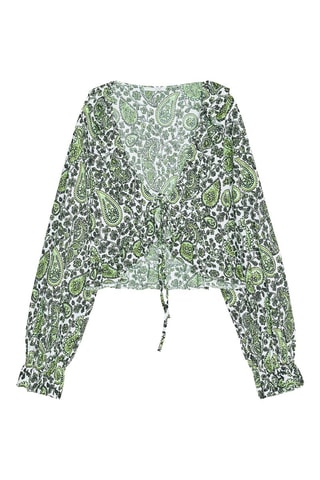 Top volanté - Vert clair