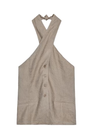 Top en lin - Taupe