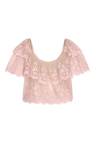 Top volanté - Rose poudré