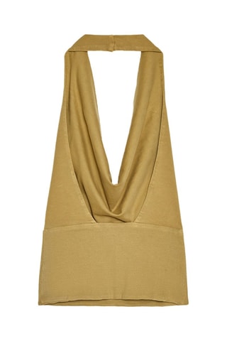 Top drapé - Moutarde