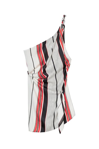 Top asymétrique - Blanc et noir