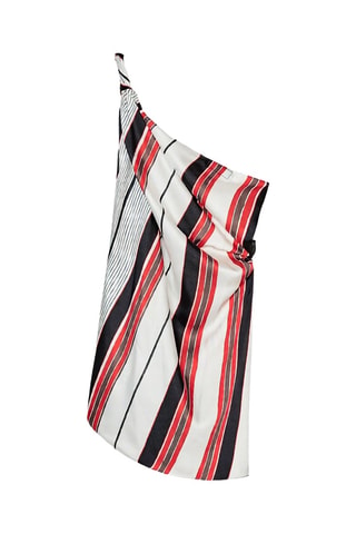 Top asymétrique - Blanc et noir