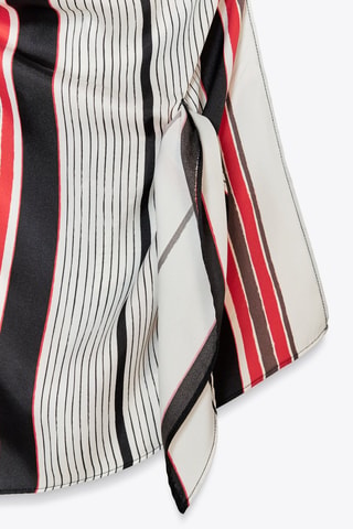 Top asymétrique - Blanc et noir