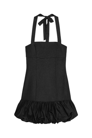 Robe boule en lin - Noir