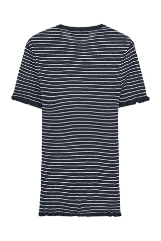 Robe droite - Bleu nuit et blanc