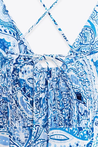 Robe droite - Ciel et blanc
