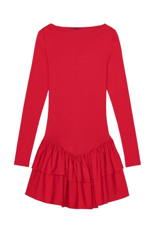 Robe volantée - Rouge