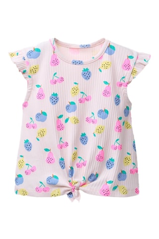 T-shirt noué - Rose poudré