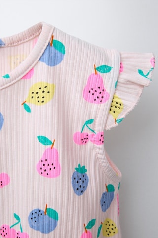 T-shirt noué - Rose poudré