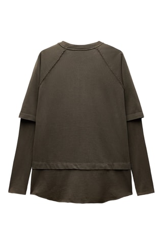 T-shirt trompe-l’œil - Gris foncé