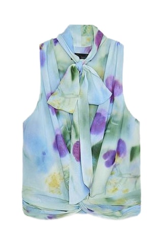 Blouse - Violet et ciel