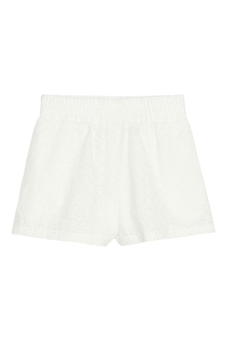 Short en broderie anglaise - Blanc