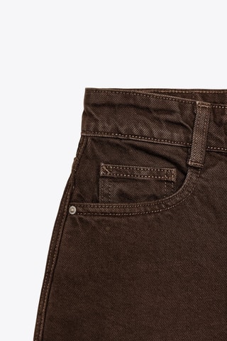 Short mom en jean - Marron foncé