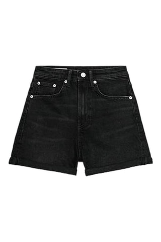 Short mom en jean taille haute - Noir