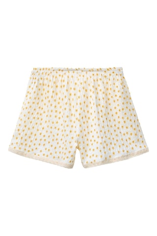Short - Blanc et jaune
