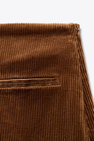 Minijupe en velours - Marron