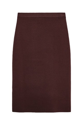 Jupe droite - Marron foncé