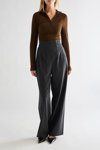 Top en laine - Marron
