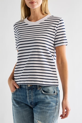 T-shirt - Blanc et bleu marine