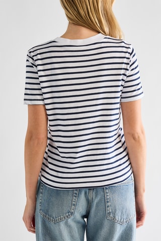 T-shirt - Blanc et bleu marine