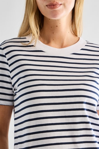 T-shirt - Blanc et bleu marine