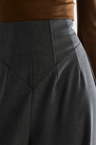 Pantalon wide legs - Gris