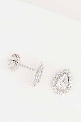 Orecchini Poire Scintillantes - 
Oro bianco e diamanti