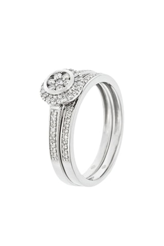Anello duo Amour Eternel - Oro bianco e diamanti
