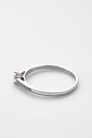 Solitario Antique - Oro bianco e diamante