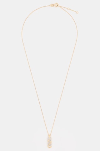 Collana con cerchi intrecciati - Oro giallo e diamanti 0,056 kt