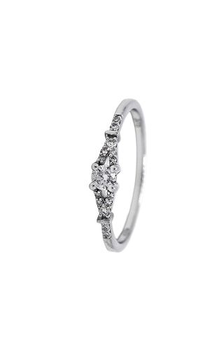 Anello - Oro bianco e diamanti
